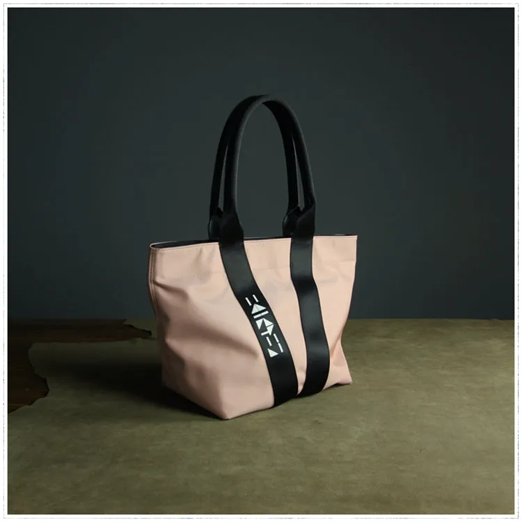 Khaki Womens Nylon Shopper Tote Womens Nylon Shoulder Tote Khaki Nylon Handbag Purse for Ladies