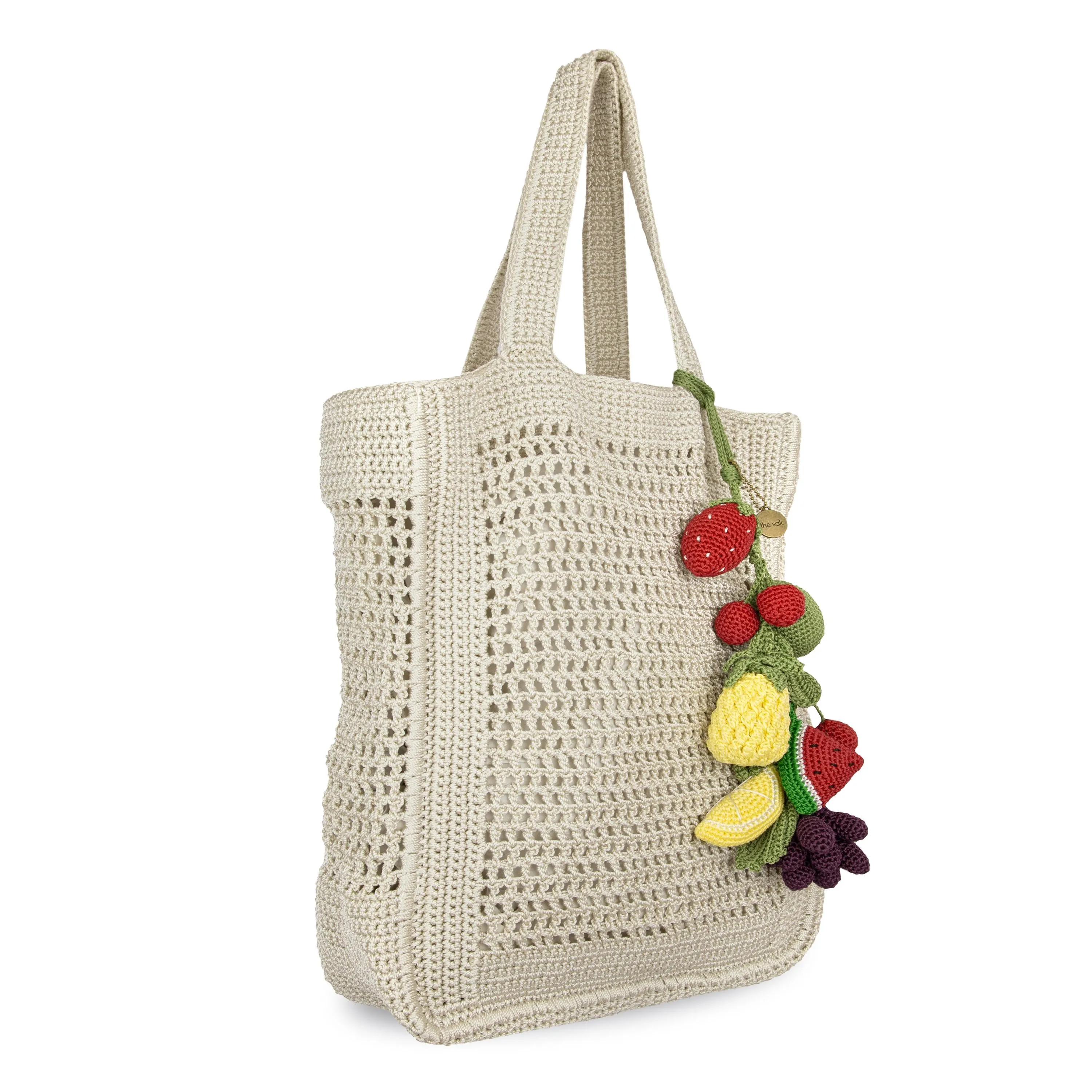 Lanie Market Tote - Hand Crochet - Natural Fruit