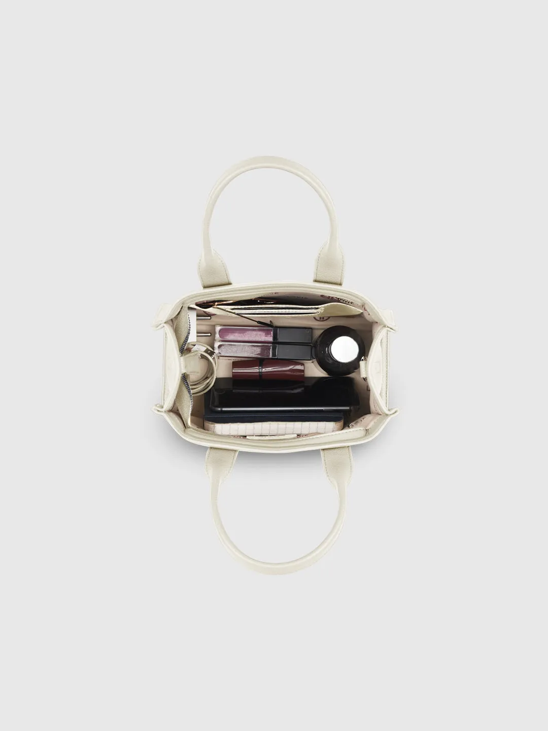 Lavie Luxe Cobs Off White Medium Women'S Satchel