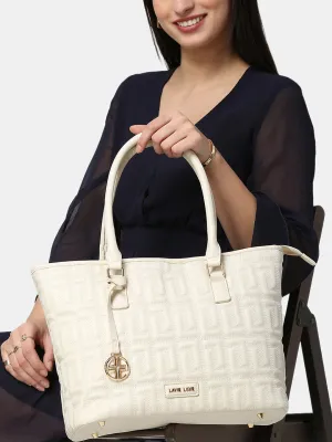 Lavie Luxe Jerry Off White Large Women's Tote