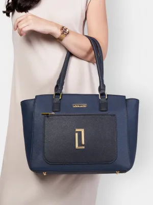 Lavie Luxe Kyle Navy Large Women's Tote Handbag