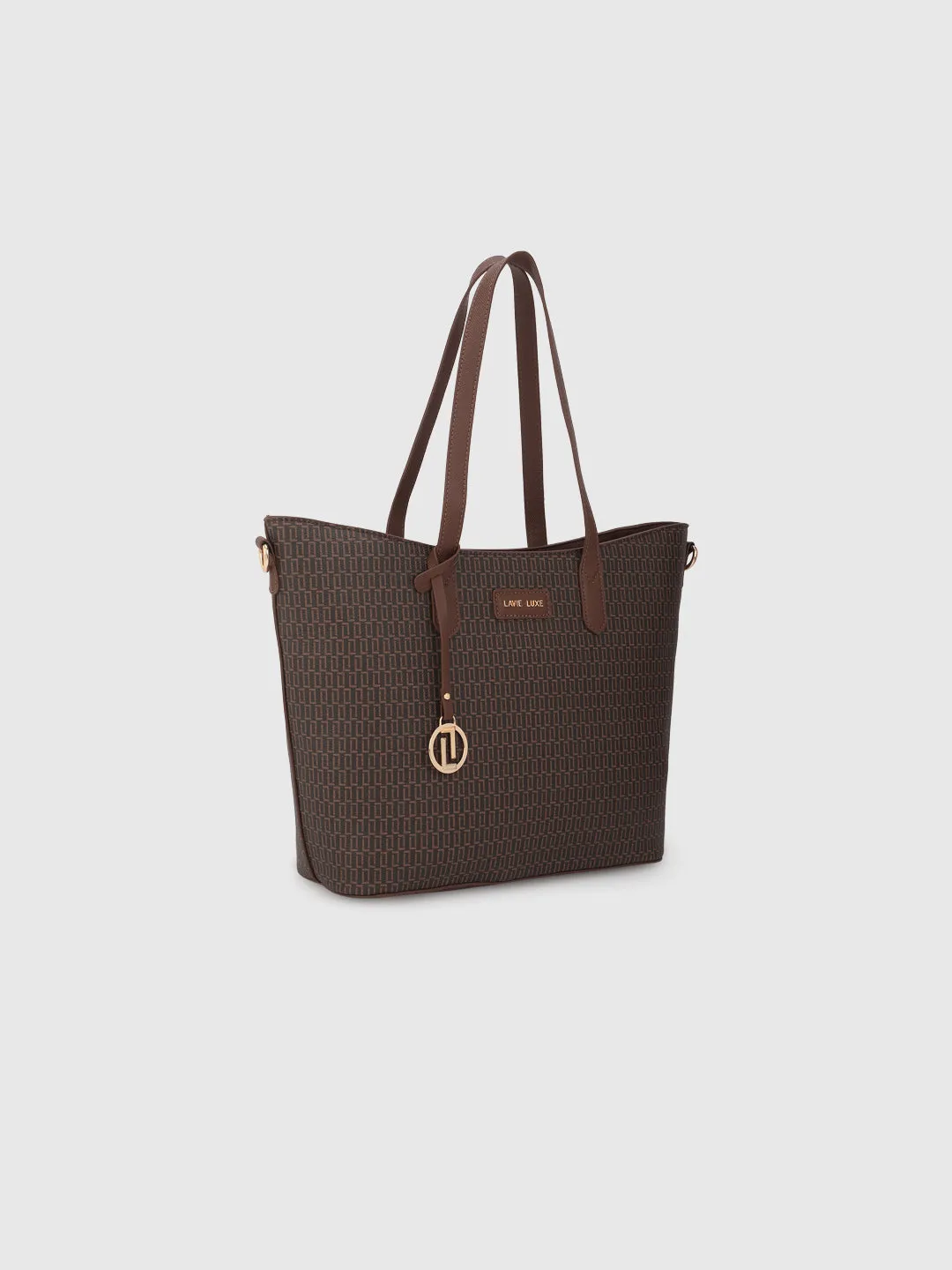Lavie Luxe Monogram Hailon24 Pro Choco Large Women's handbag