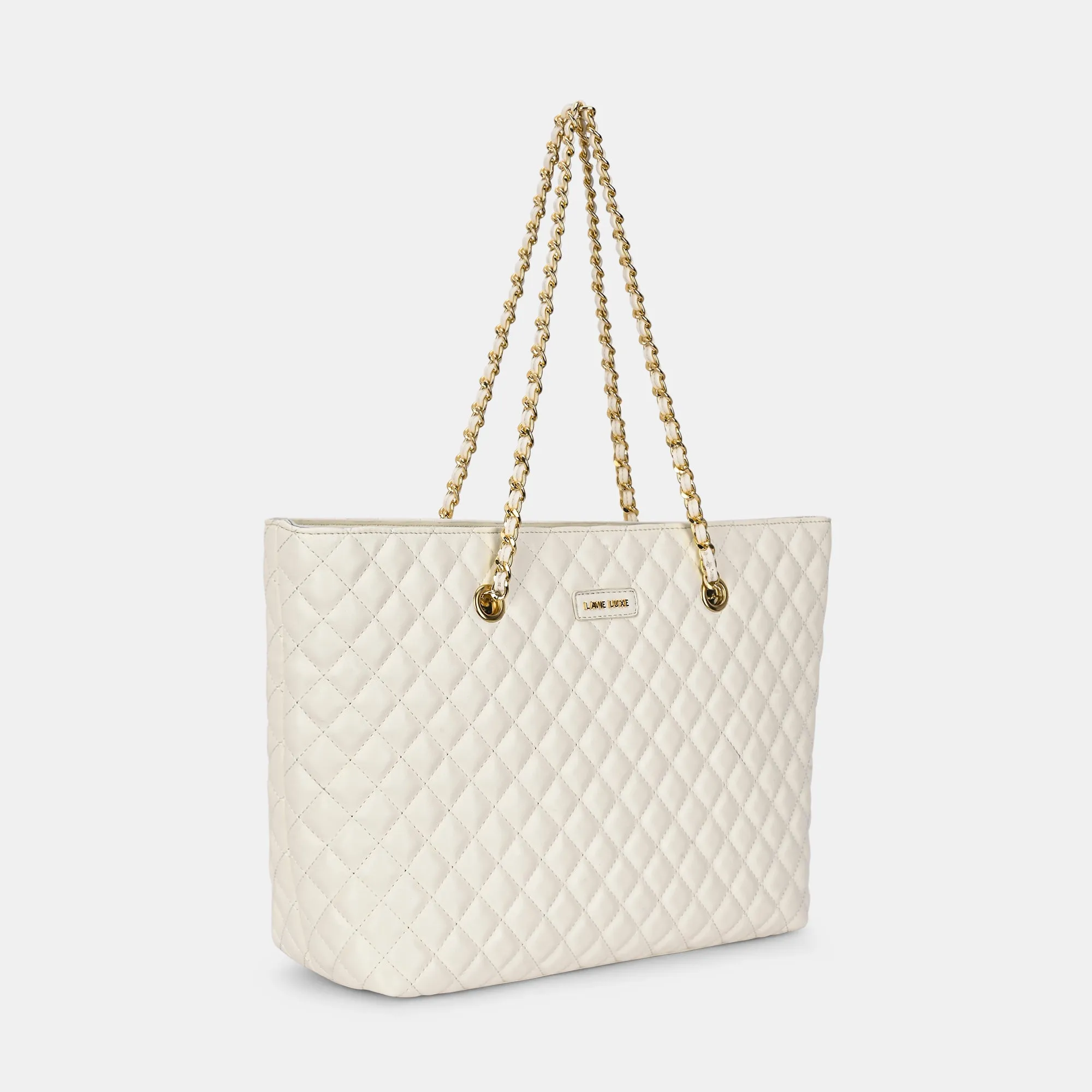 Lavie Luxe Query Off White Large Women's Tote