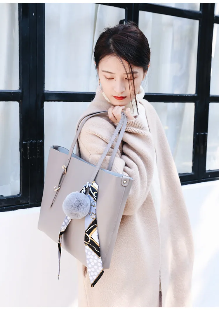 Leather Womens Stylish Brown Tote Bag Shoulder Bag For Women