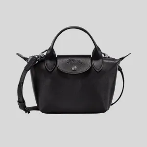 LONGCHAMP Le Pliage Extra XS Leather Handbag Black L1500987