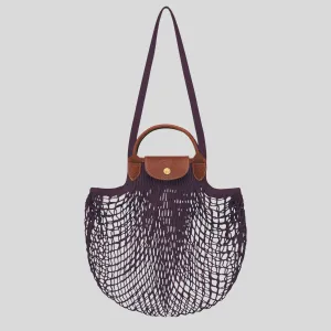 LONGCHAMP Le Pliage Filet L Mesh Bag Eggplant 10121HVH