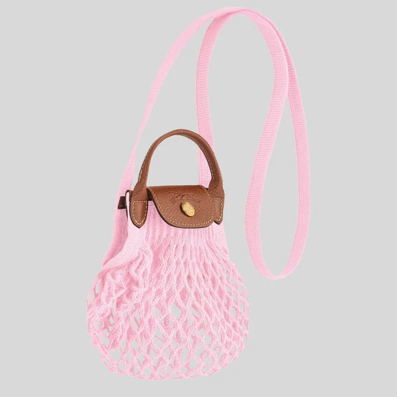 LONGCHAMP Le Pliage Filet XS Mesh Bag Pink 10139HVH