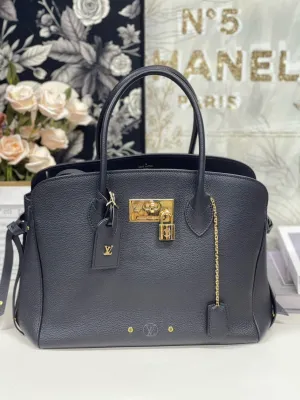 Louis Vuitton Lockme II Satchel Black Leather Shoulder Bag