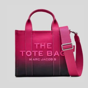MARC JACOBS The Ombre Coated Canvas Small Tote Bag Black/Hot Pink 2P4HTT051H03