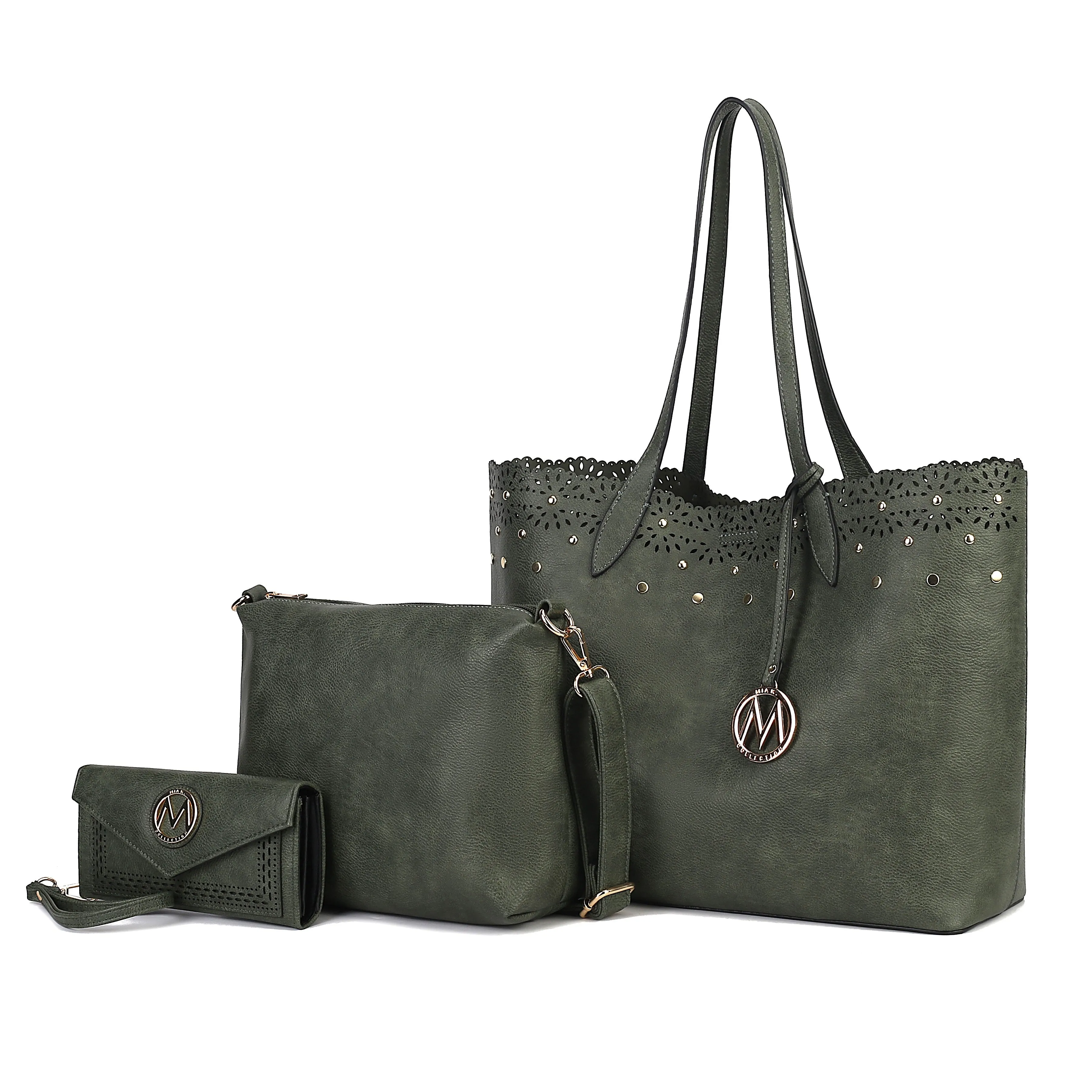 Mariahna 3 Pcs Shopper Tote, crossbody and Wallet