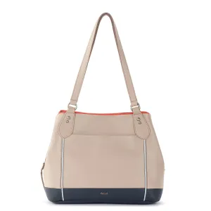 Melrose Satchel - Leather - Sand Horizon Block