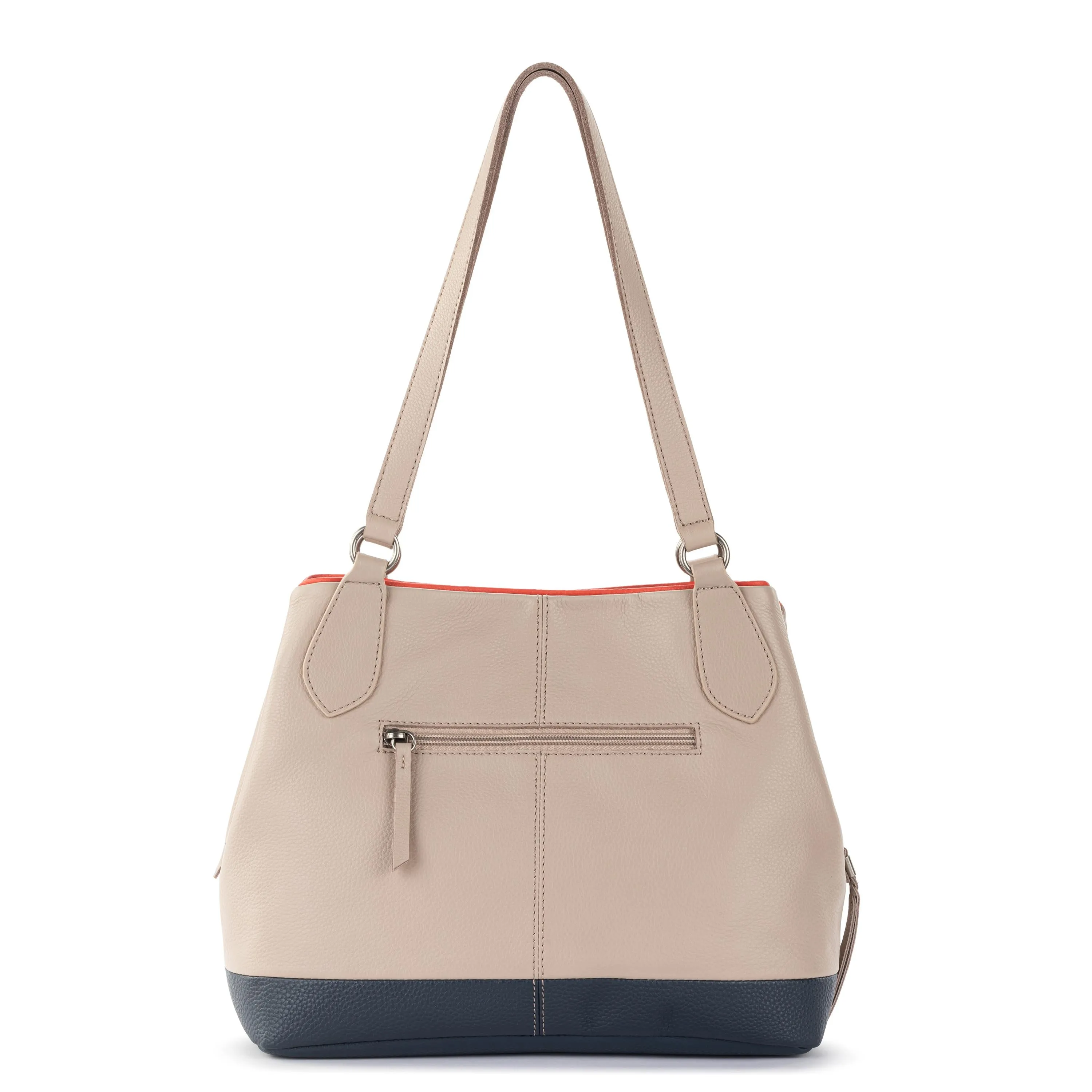 Melrose Satchel - Leather - Sand Horizon Block