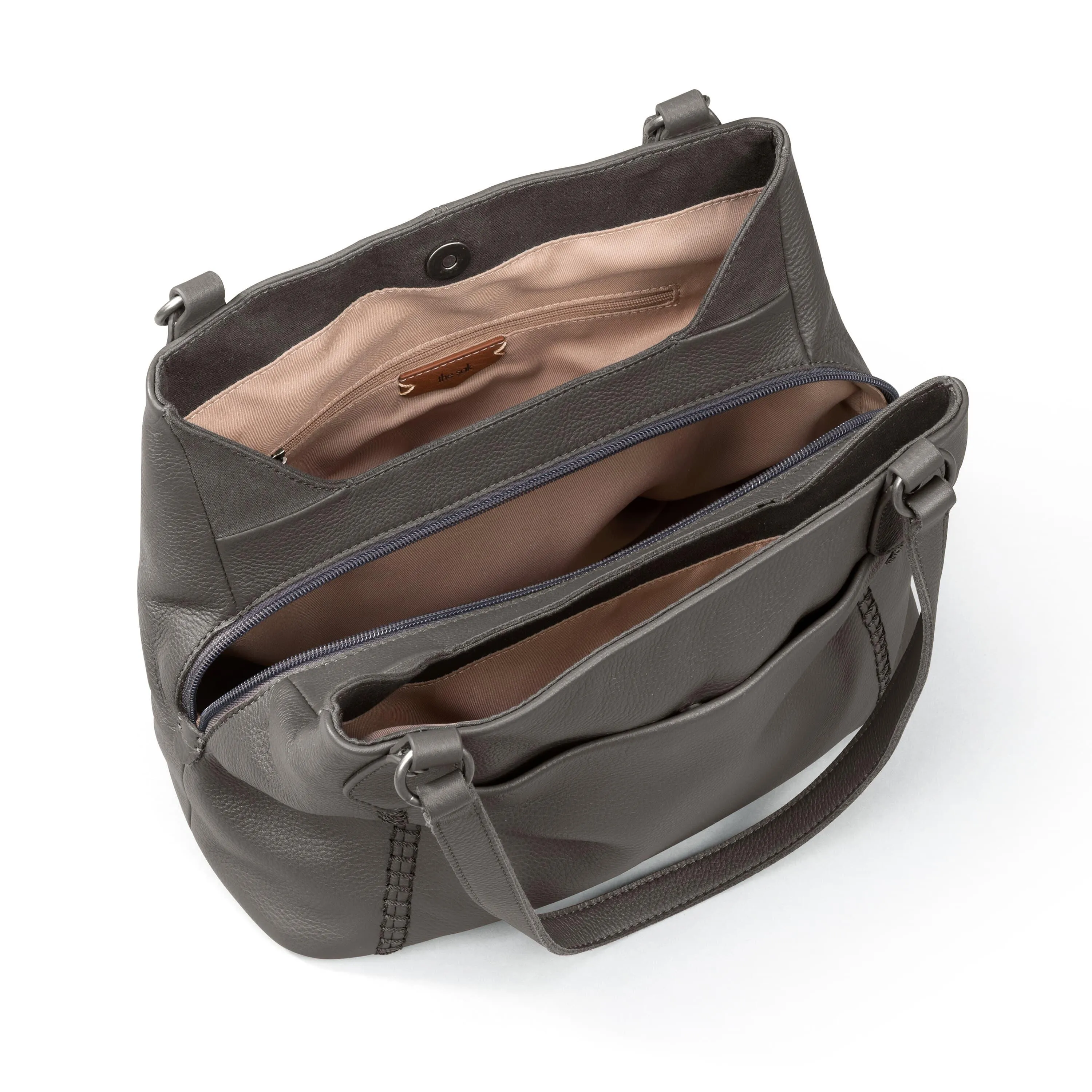 Melrose Satchel - Leather - Slate