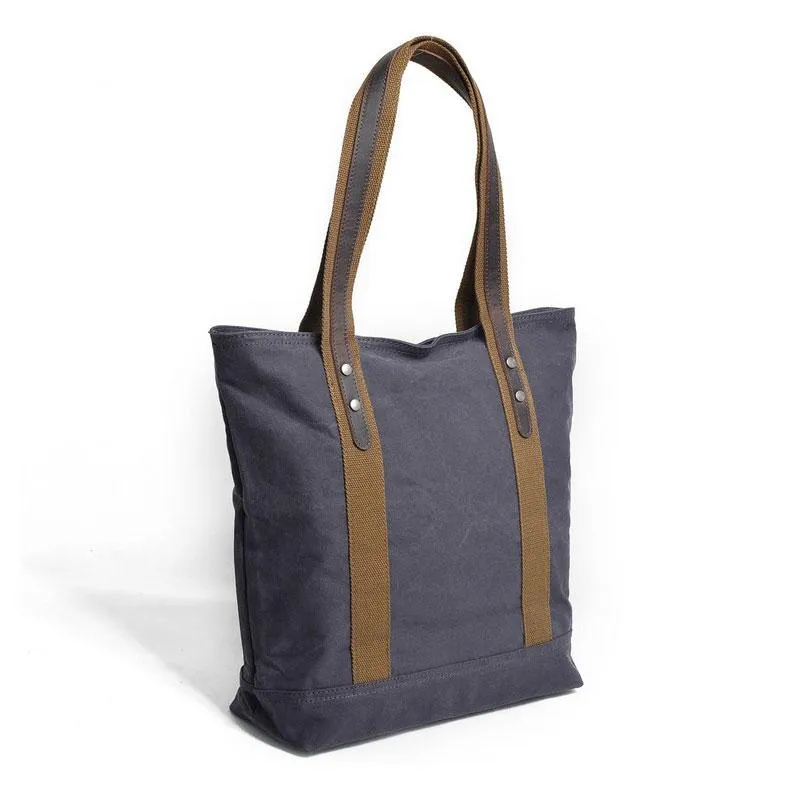 Mens Canvas Tote Purse Handbags Canvas Shoulder Bag for Men