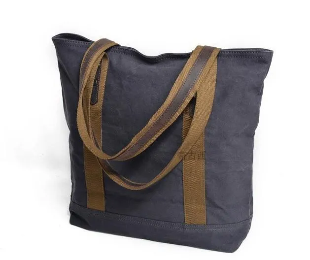 Mens Canvas Tote Purse Handbags Canvas Shoulder Bag for Men