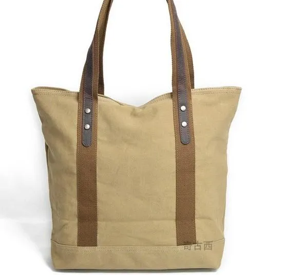 Mens Canvas Tote Purse Handbags Canvas Shoulder Bag for Men