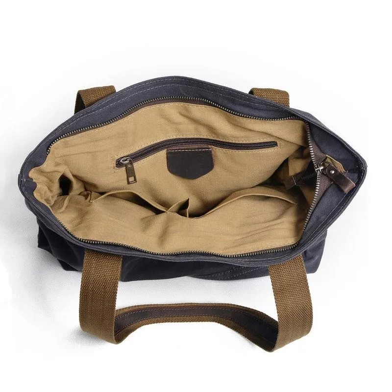 Mens Canvas Tote Purse Handbags Canvas Shoulder Bag for Men