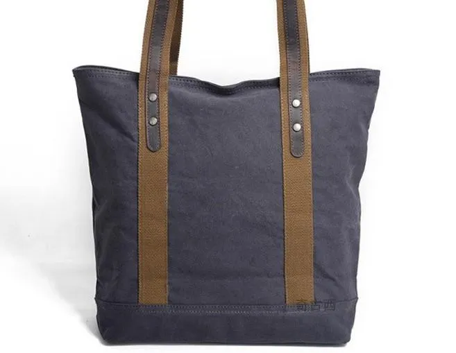 Mens Canvas Tote Purse Handbags Canvas Shoulder Bag for Men