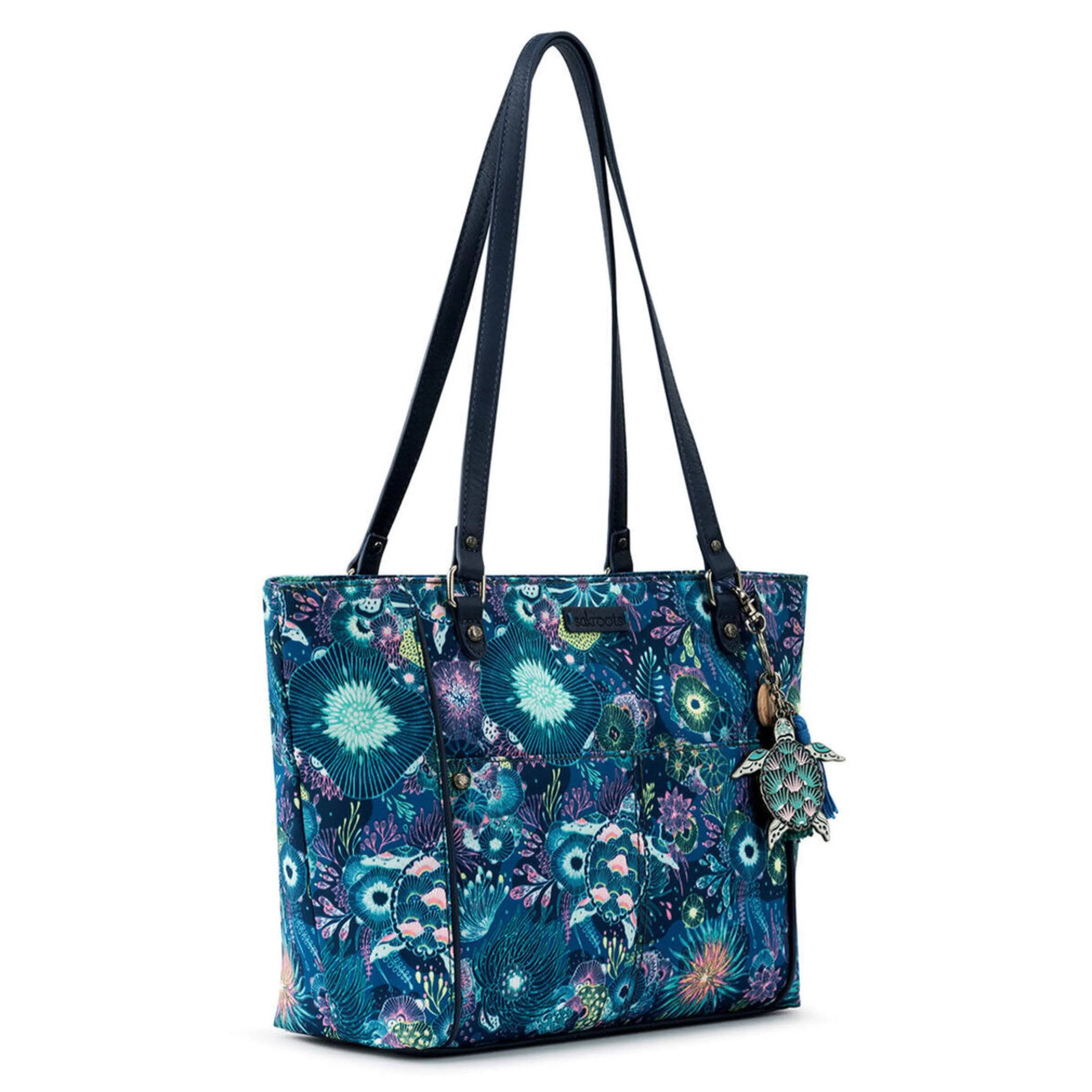 Metro Tote - EcoTwill - Royal Blue Seascape