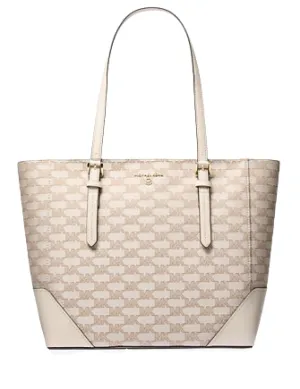 Michael Michael Kors Aria Large Signature Logo Jacquard Tote Bag