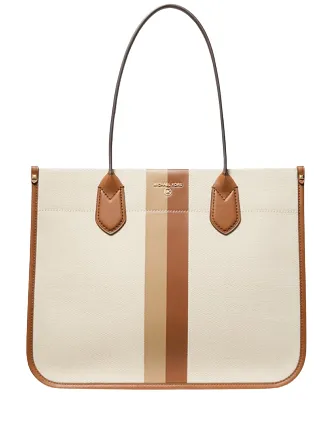 Michael Michael Kors Heidi Large Stripe Canvas Tote Bag