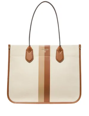 Michael Michael Kors Heidi Large Stripe Canvas Tote Bag