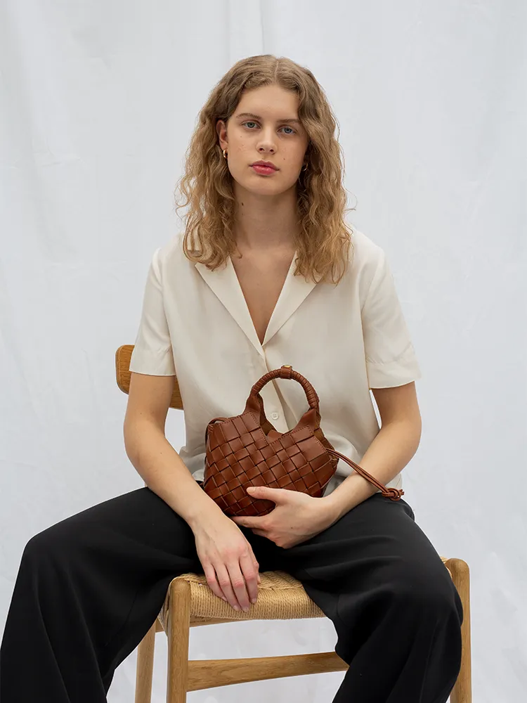 MISU MINI Vanilla Raffia Crossbody bag
