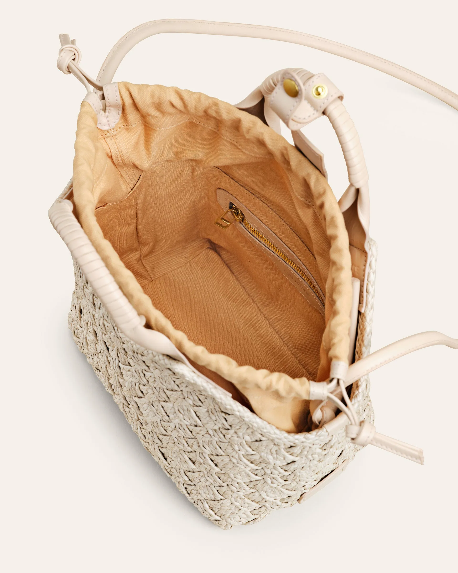 MISU MINI Vanilla Raffia Crossbody bag