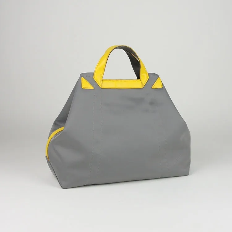Navy Womens Nylon Handbag Totes Navy Womens Nylon Leather Shoulder Tote Purse for Ladies