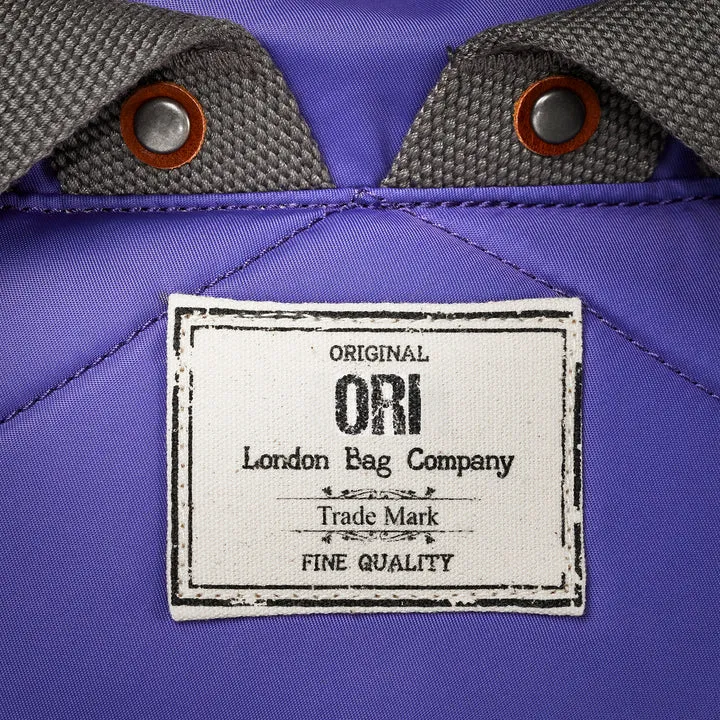 Ori London - Medium Canfield B Backpack, Peri Purple Recycled Nylon
