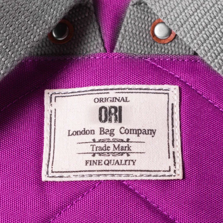 Ori London - Small Bantry B Backpack, Violet Recycled Canvas