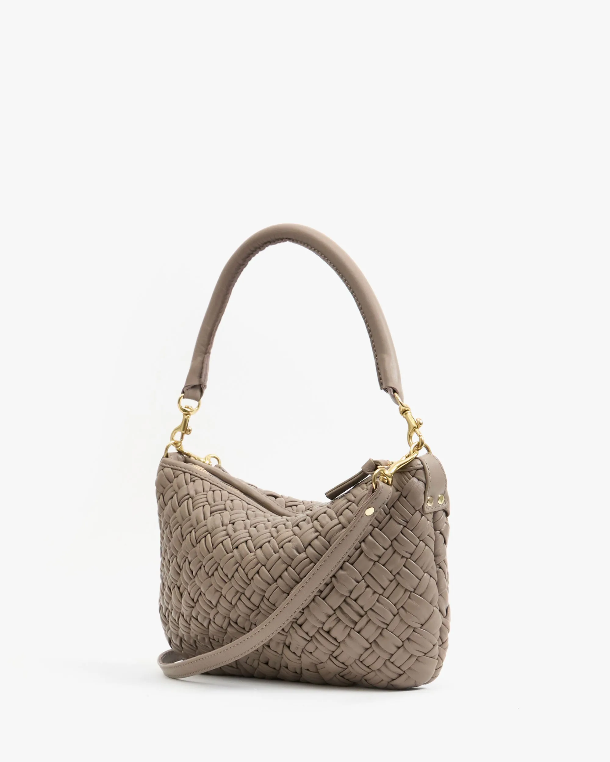Petit Moyen Handbags - Crossbody - Petit Moyen Dove Puffy Woven