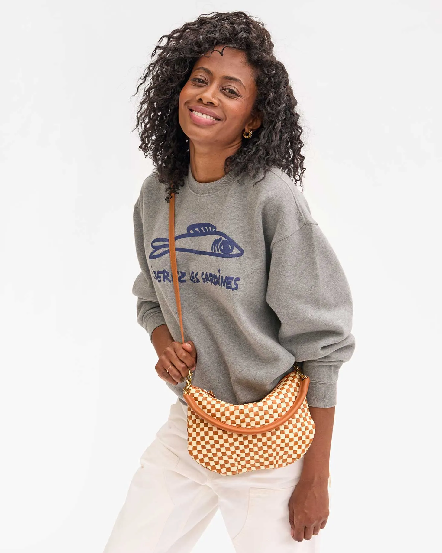 Petit Moyen Handbags - Crossbody - Petit Moyen Natural & Cream Woven Checker