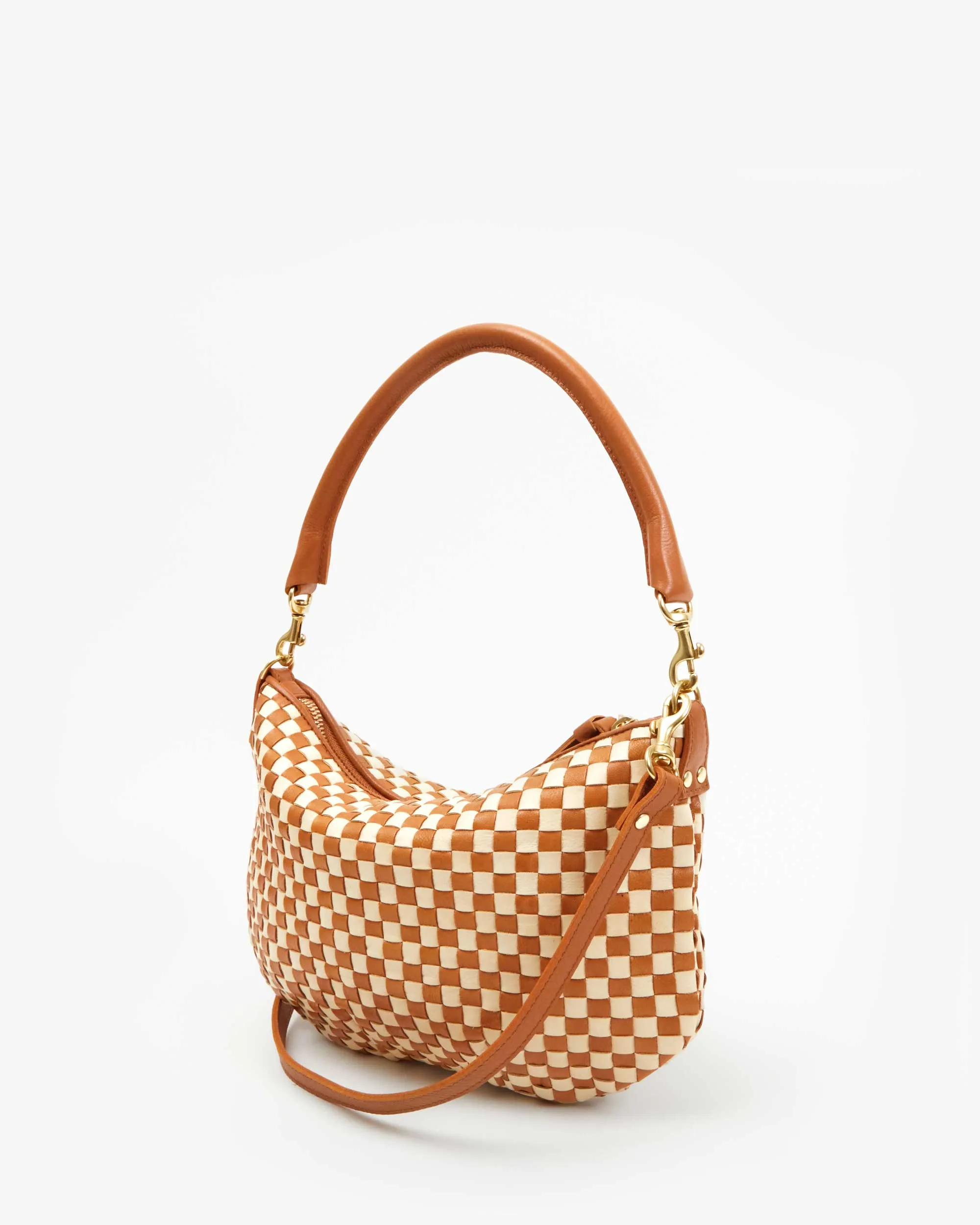 Petit Moyen Handbags - Crossbody - Petit Moyen Natural & Cream Woven Checker