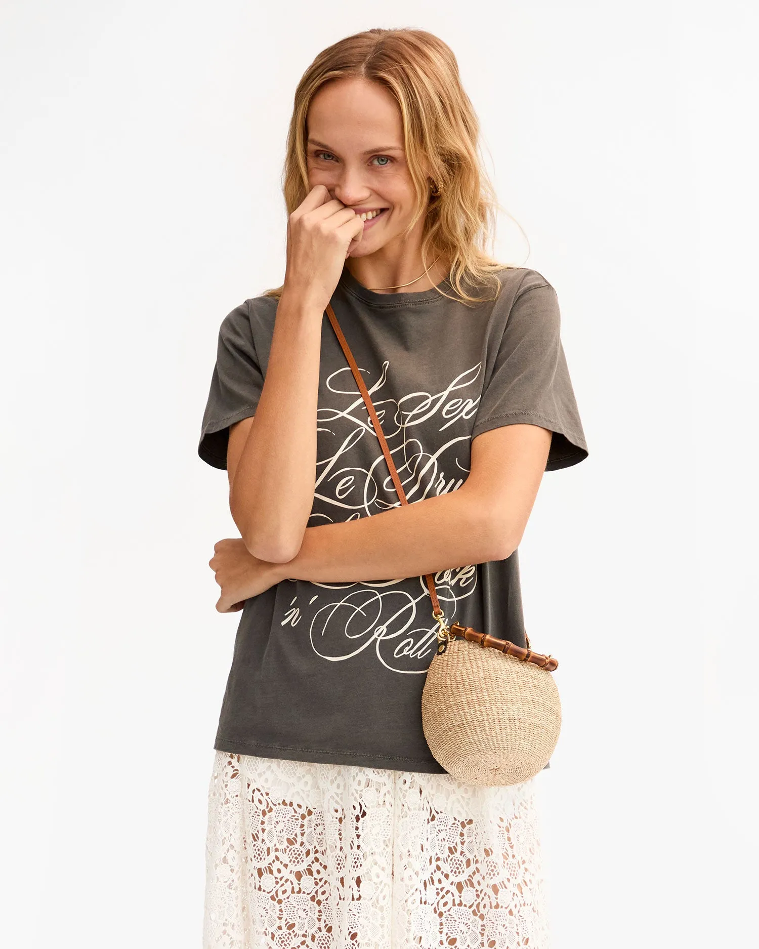 Petit Pot De Miel W/ Bamboo Handle Handbags - Top Handle - Petit Pot De Miel Cream