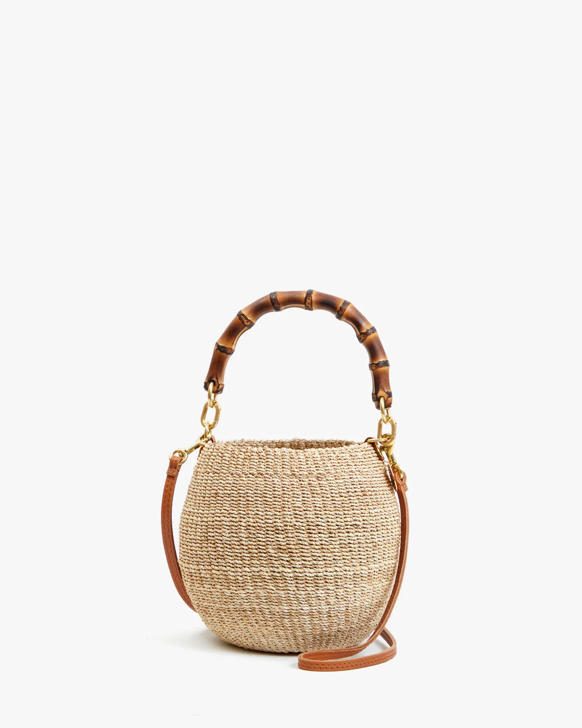 Petit Pot De Miel W/ Bamboo Handle Handbags - Top Handle - Petit Pot De Miel Cream