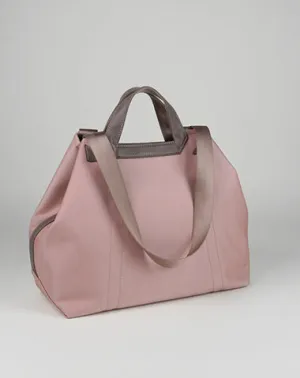 Pink Womens Nylon Handbag Totes Pink Womens Nylon Leather Shoulder Tote Purse for Ladies