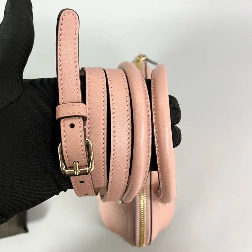 Preloved Gucci Micro GG Marmont Pink Leather Shoulder Bag XJ10816
