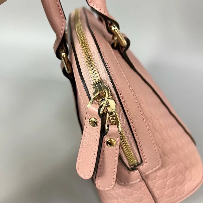 Preloved Gucci Micro GG Marmont Pink Leather Shoulder Bag XJ10816