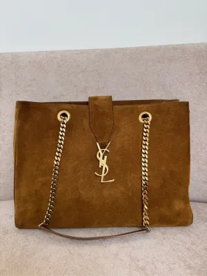 Preloved YSL Suede Brown Shoulder Bag