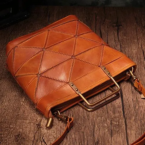 Small Brown Womens Leather Tote Bags Small Tote Handbags Green Shoulder Tote Purse for Ladies