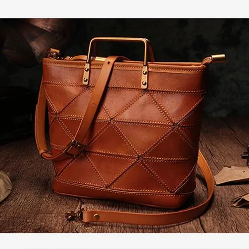 Small Brown Womens Leather Tote Bags Small Tote Handbags Green Shoulder Tote Purse for Ladies
