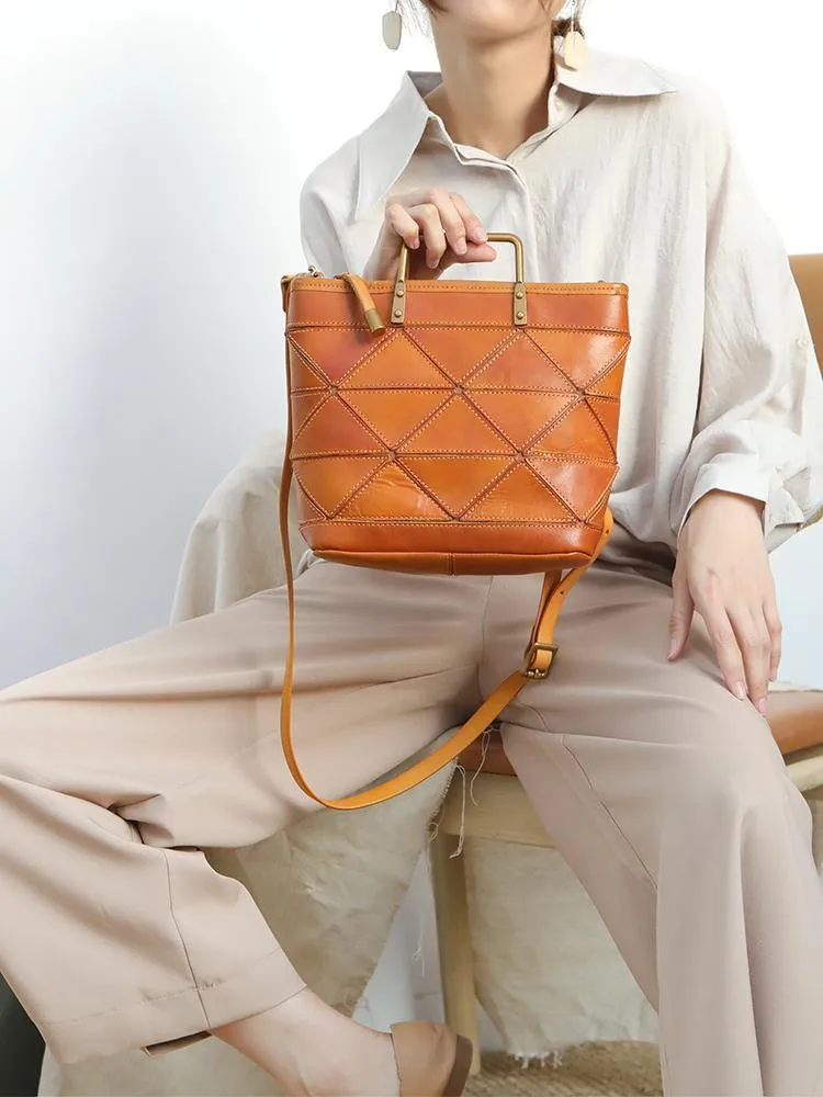Small Brown Womens Leather Tote Bags Small Tote Handbags Green Shoulder Tote Purse for Ladies