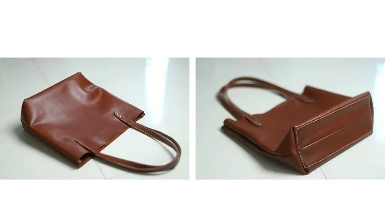 Sqaure LEATHER WOMEN Tote BAGs Black Handmade Cute Shopper Tote Purses FOR WOMEN