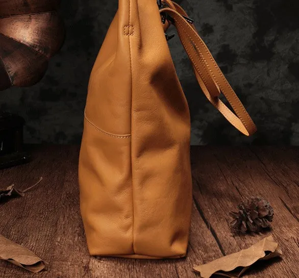 Stylish Style Black Leather Tote Bag Shopper Bag Brown Tote Purse For Women