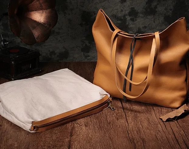 Stylish Style Black Leather Tote Bag Shopper Bag Brown Tote Purse For Women
