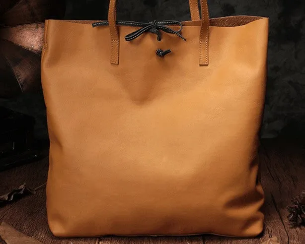 Stylish Style Black Leather Tote Bag Shopper Bag Brown Tote Purse For Women