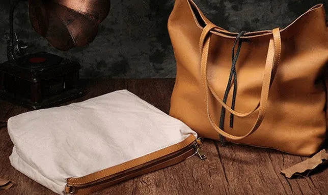 Stylish Style Black Leather Tote Bag Shopper Bag Brown Tote Purse For Women