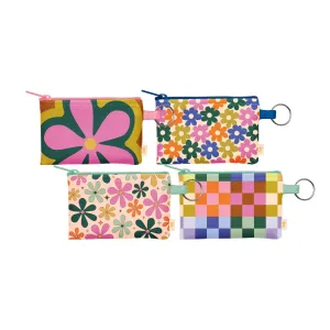 Talking Out of Turn - Patterned Penny Key Ring Zip Pouch