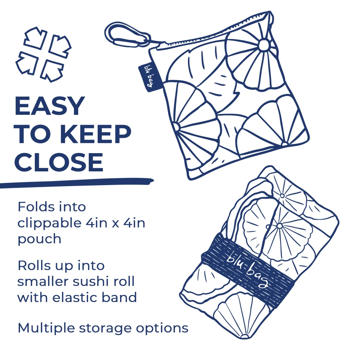 Tennis Navy blu Reusable Shopping Bag-Machine washable